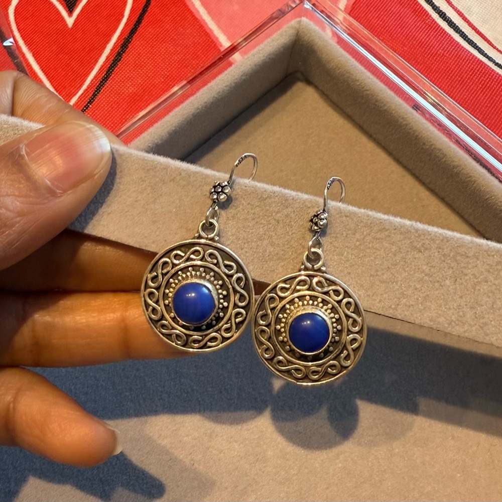 Solid Sterling Silver 925 Earrings - image 2